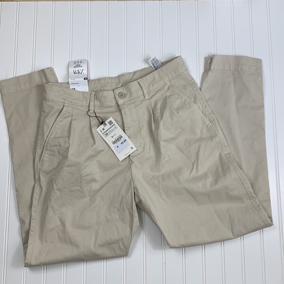 Zara REGULAR FIT PLEATED PANTS.  Size EU. 38 USA 30 - Picture 5 of 8